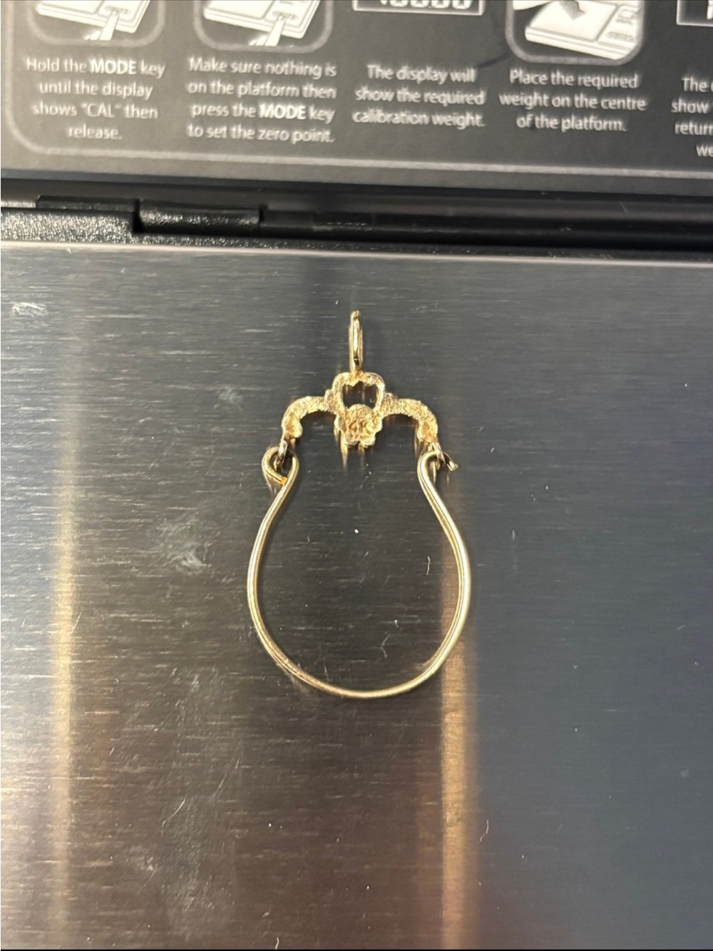 Vintage 14k Gold Floral Drop Charm Holder - Gold Jewelry
